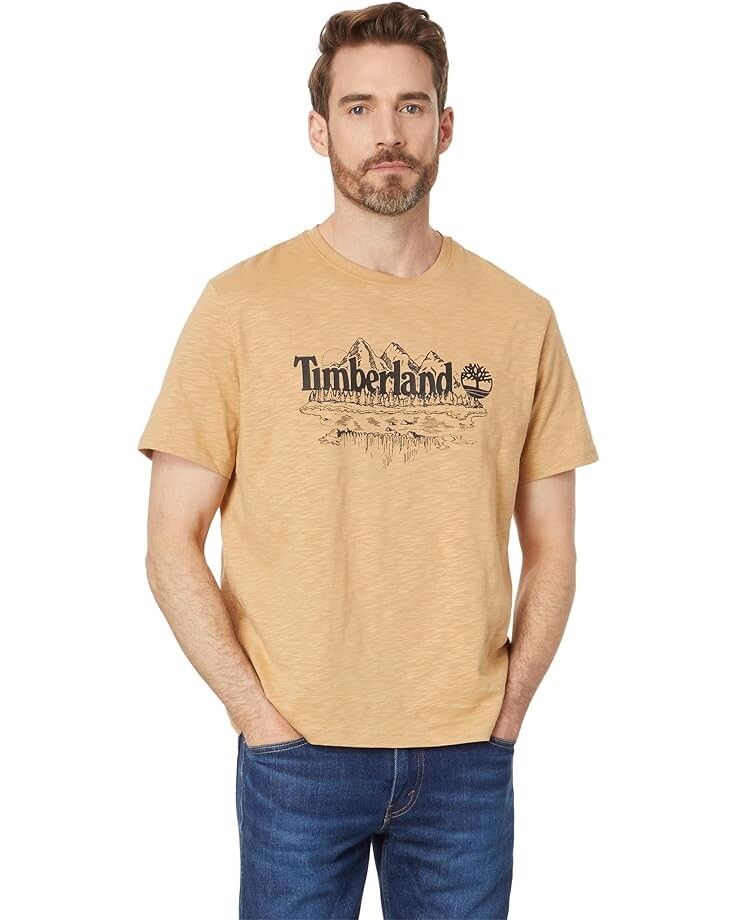 

Футболка Timberland Short Sleeve Graphic Slub, цвет Light Wheat Boot