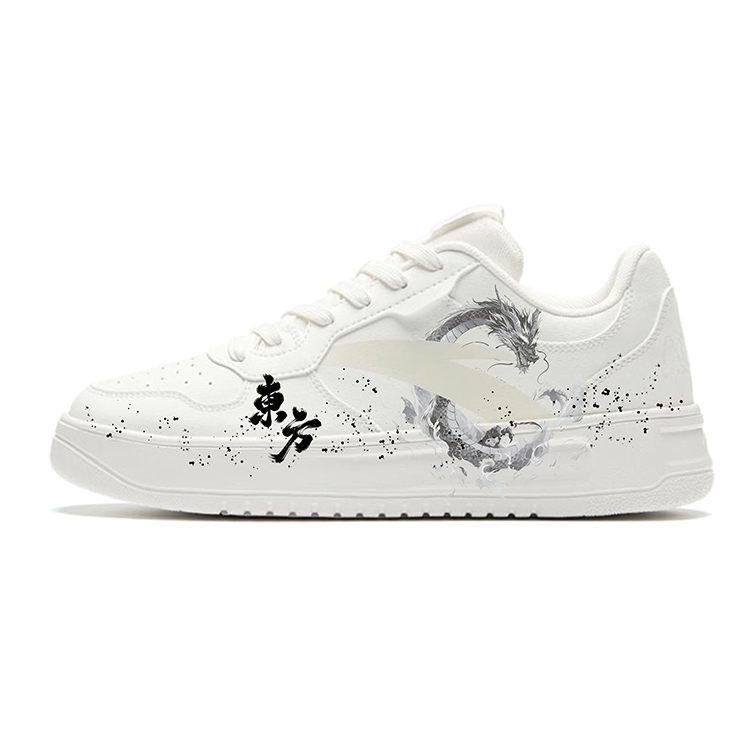 

ANTA Кроссовки Life Collection с низким верхом для скейтбординга с противоскользящей амортизацией, мужские, белые, черные