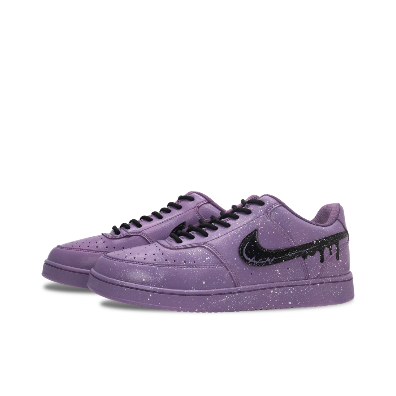 Nike Кроссовки для скейтбординга Court Vision Purple Night Star Waterfall легкие и дышащие мужские черно-фиолетовые, цвет Purple — фото 3