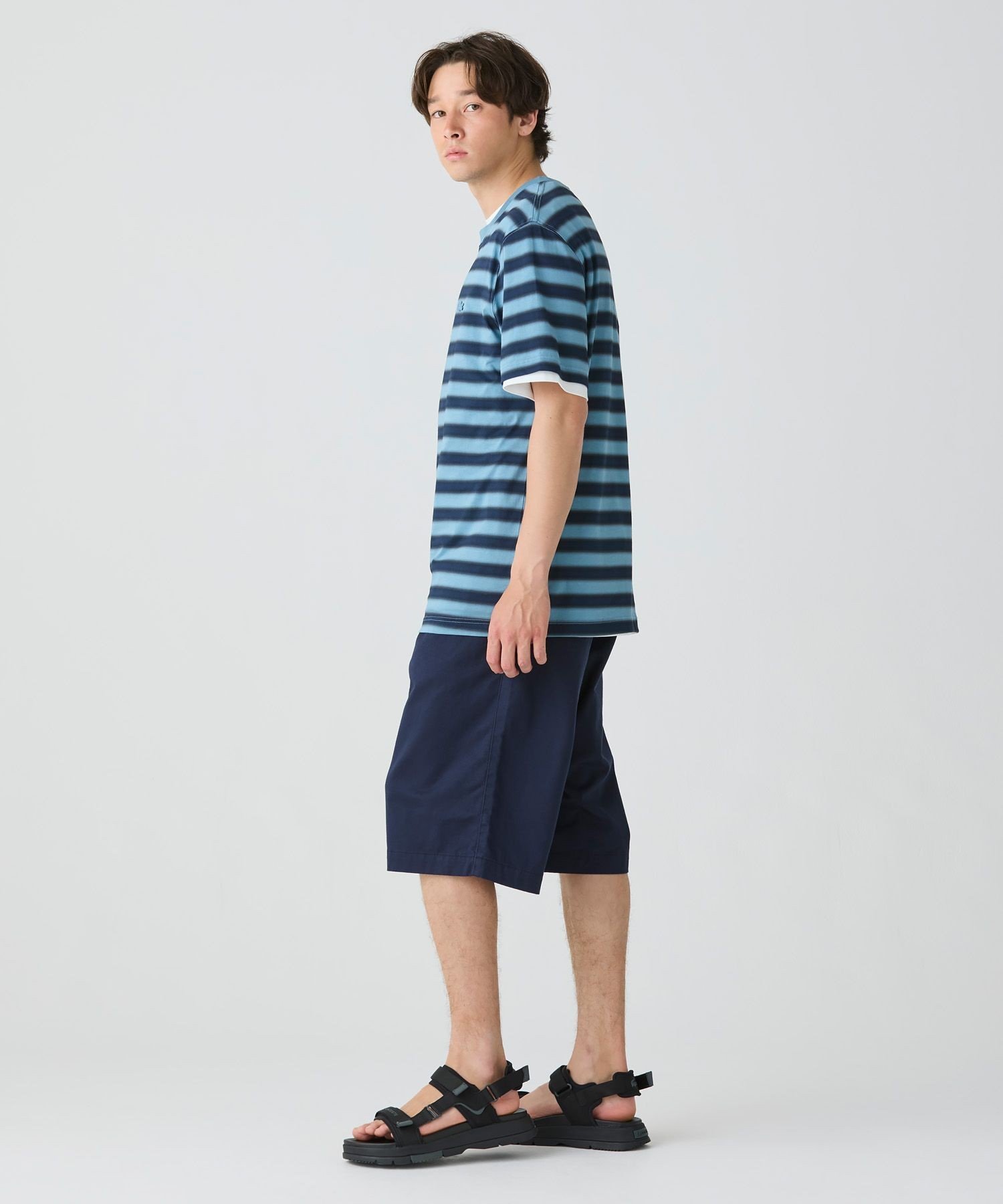Футболка в градиентную полоску LACOSTE, Dark blue — фото 4