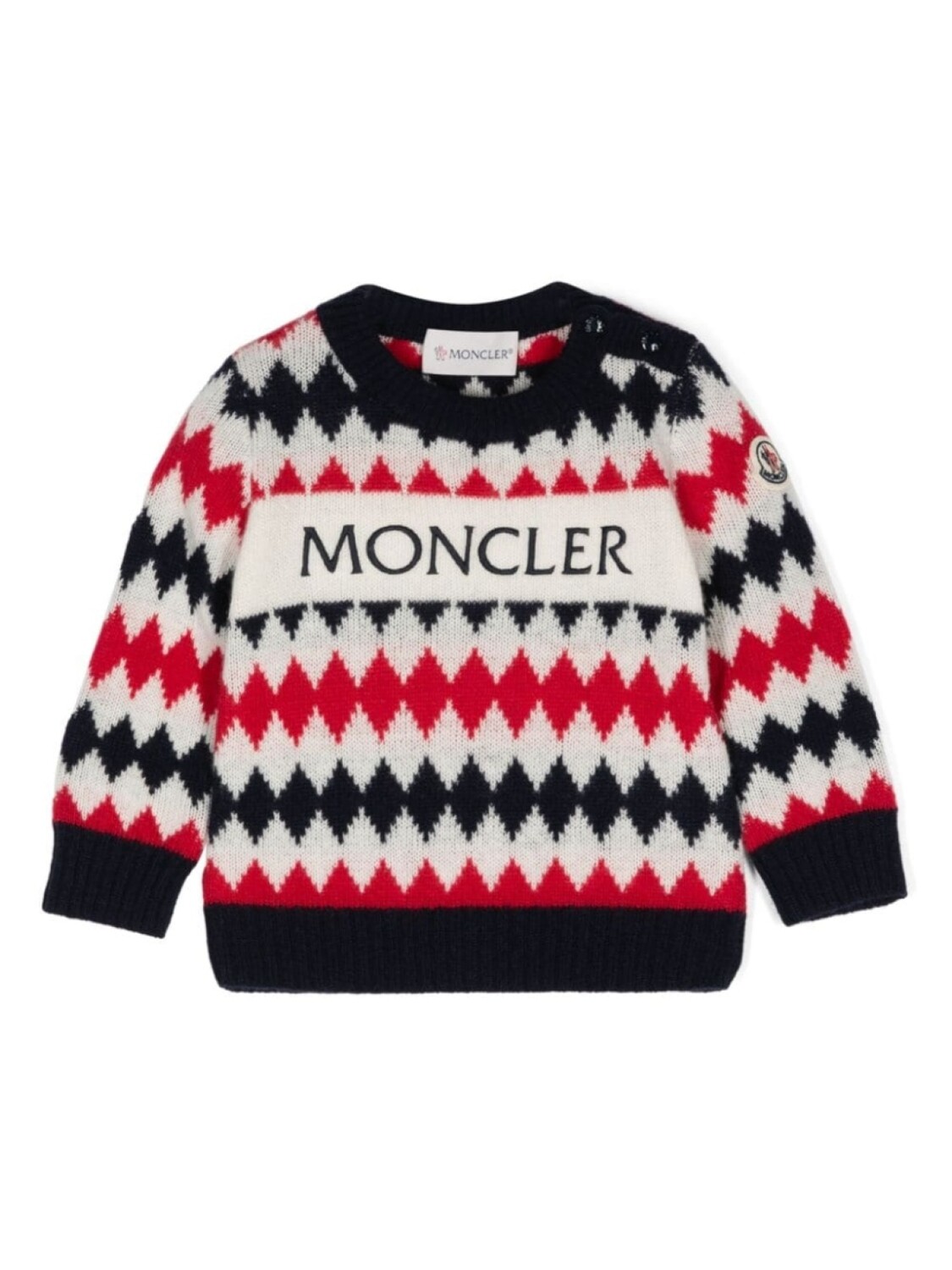

Moncler Enfant свитер с вышитым логотипом, синий