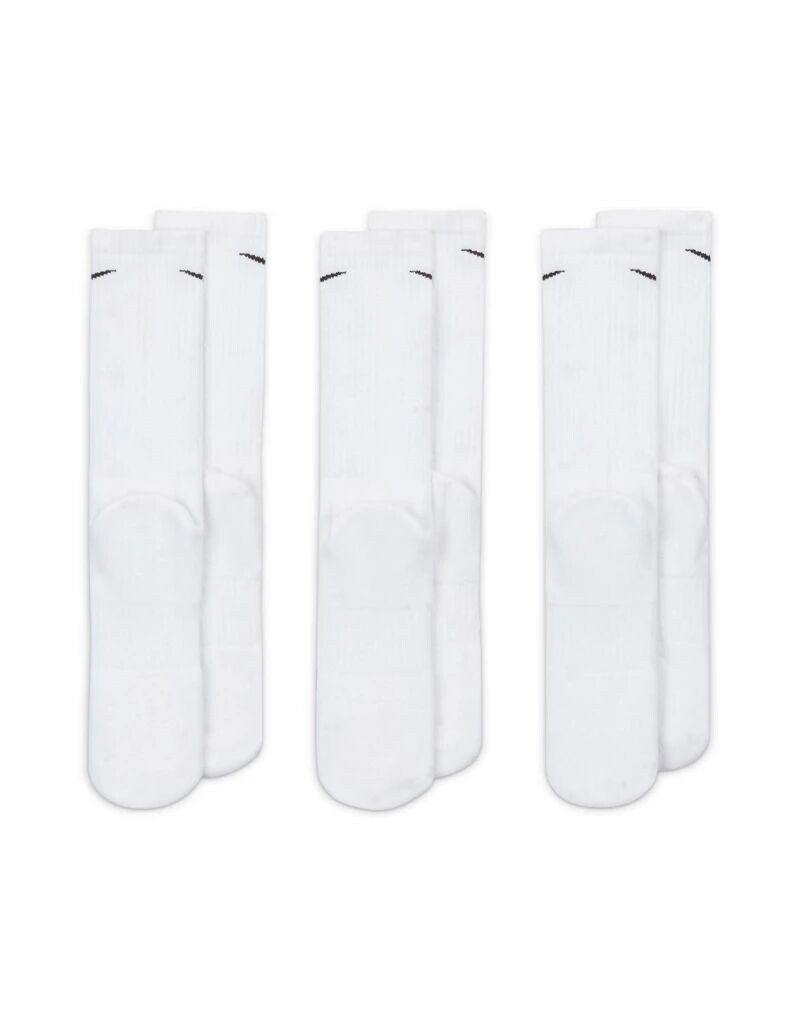 Три пары белых носков с мягкой подкладкой Nike Everyday Cushioned — фото 4