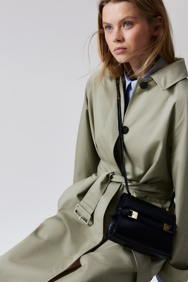 

Пальто с поясом H&M, зеленый