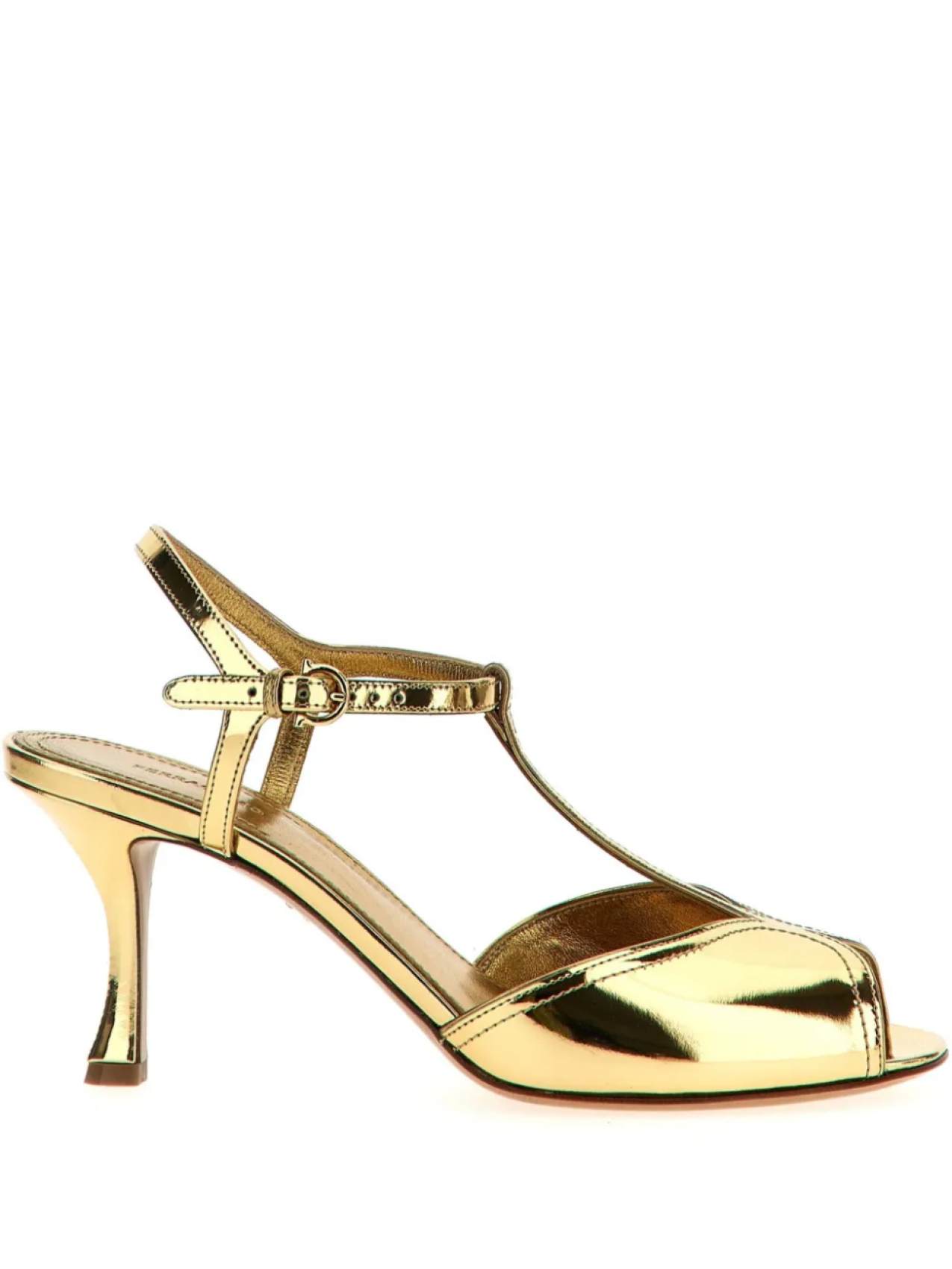Сандалии Ferragamo Ely 70 мм, золотой