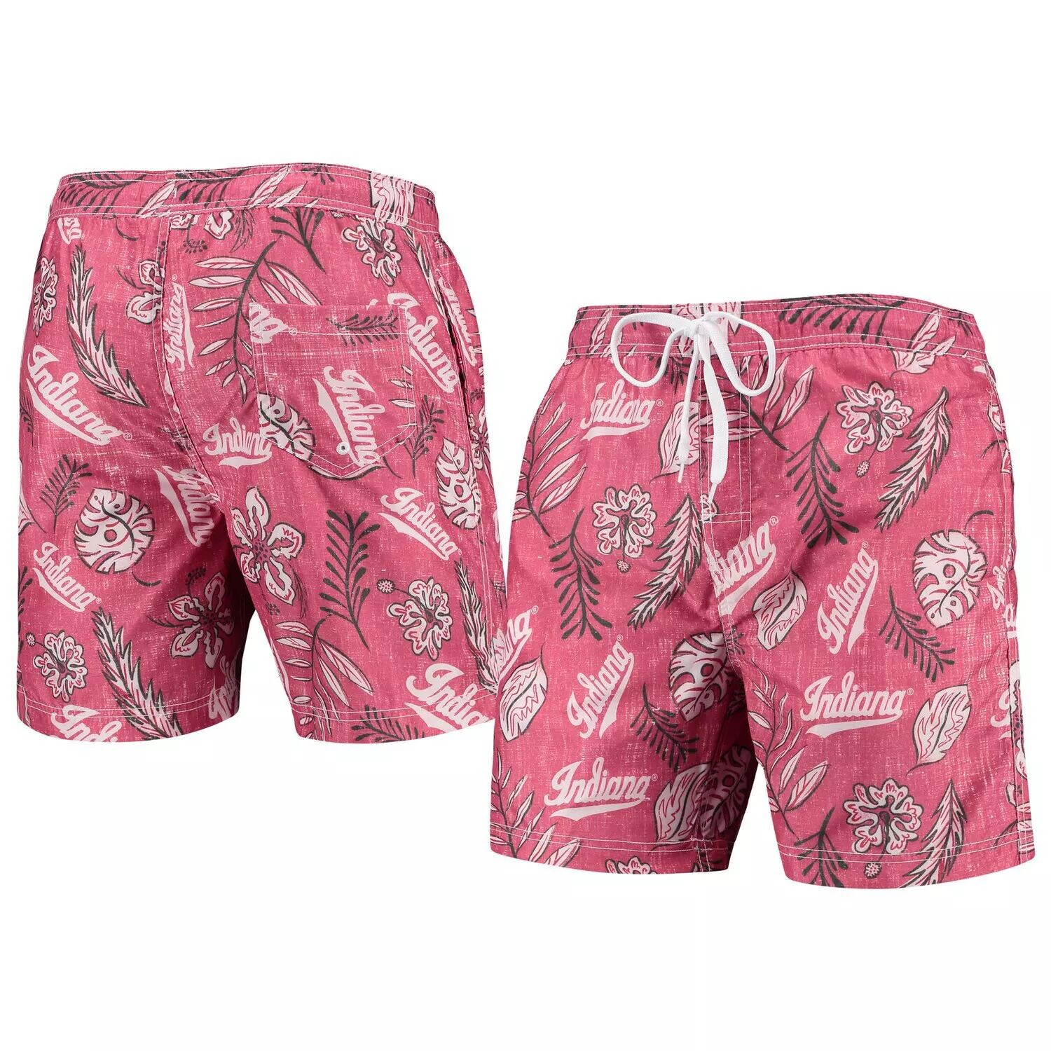 

Мужские плавки Wes & Willy Crimson Indiana Hoosiers в винтажном стиле с цветочным принтом