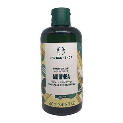 

The Body Shop Гель для душа Moringa для всех типов кожи с освежающим цветочным ароматом, дерматологически протестированная веганская косметика для ванн, 250 мл