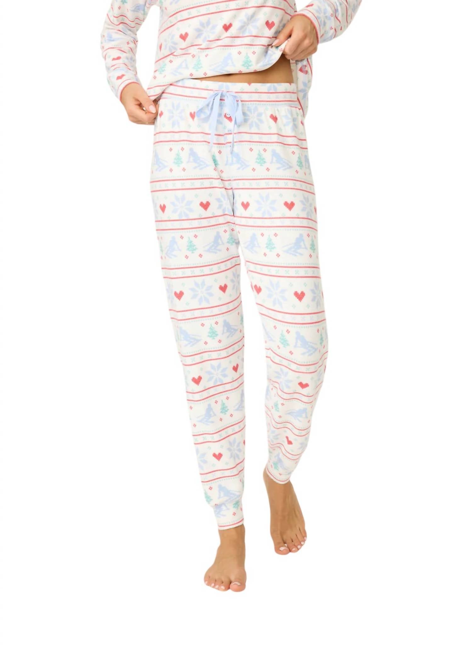 

Брюки Après All Day Jammie со снежинками PJ Salvage, цвет snowflake