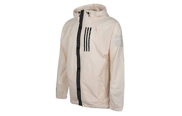 Куртка adidas WND M Casual Sports hooded Woven Jacket Beige, цвет creamy — фото 2