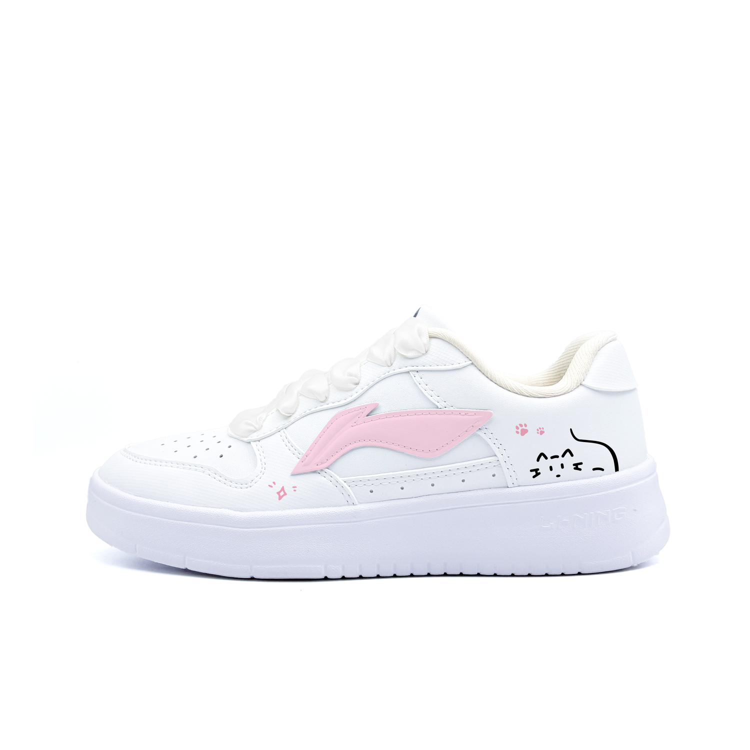 

Li-Ning Floating Boat Meow Pink Sweet износостойкие и легкие низкие кроссовки для скейтбординга Unisex