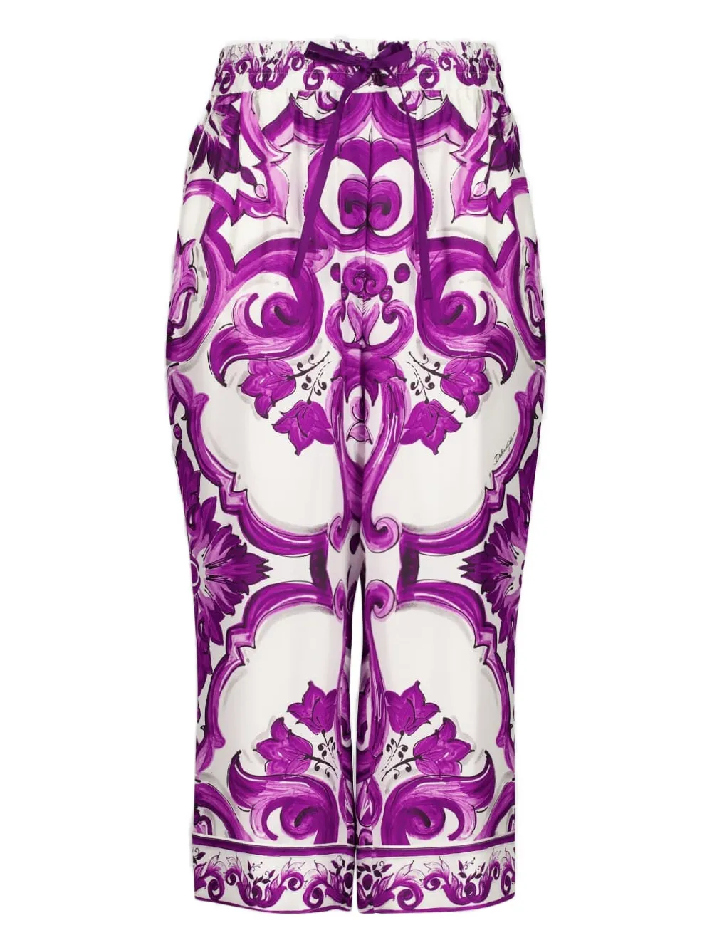 

Брюки палаццо с принтом Majolica Dolce & Gabbana, фиолетовый