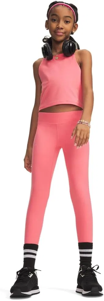 Топ для девочек Motion Crop Tank Under Armour, цвет Bittersweet Pink / Posh Pink — фото 4