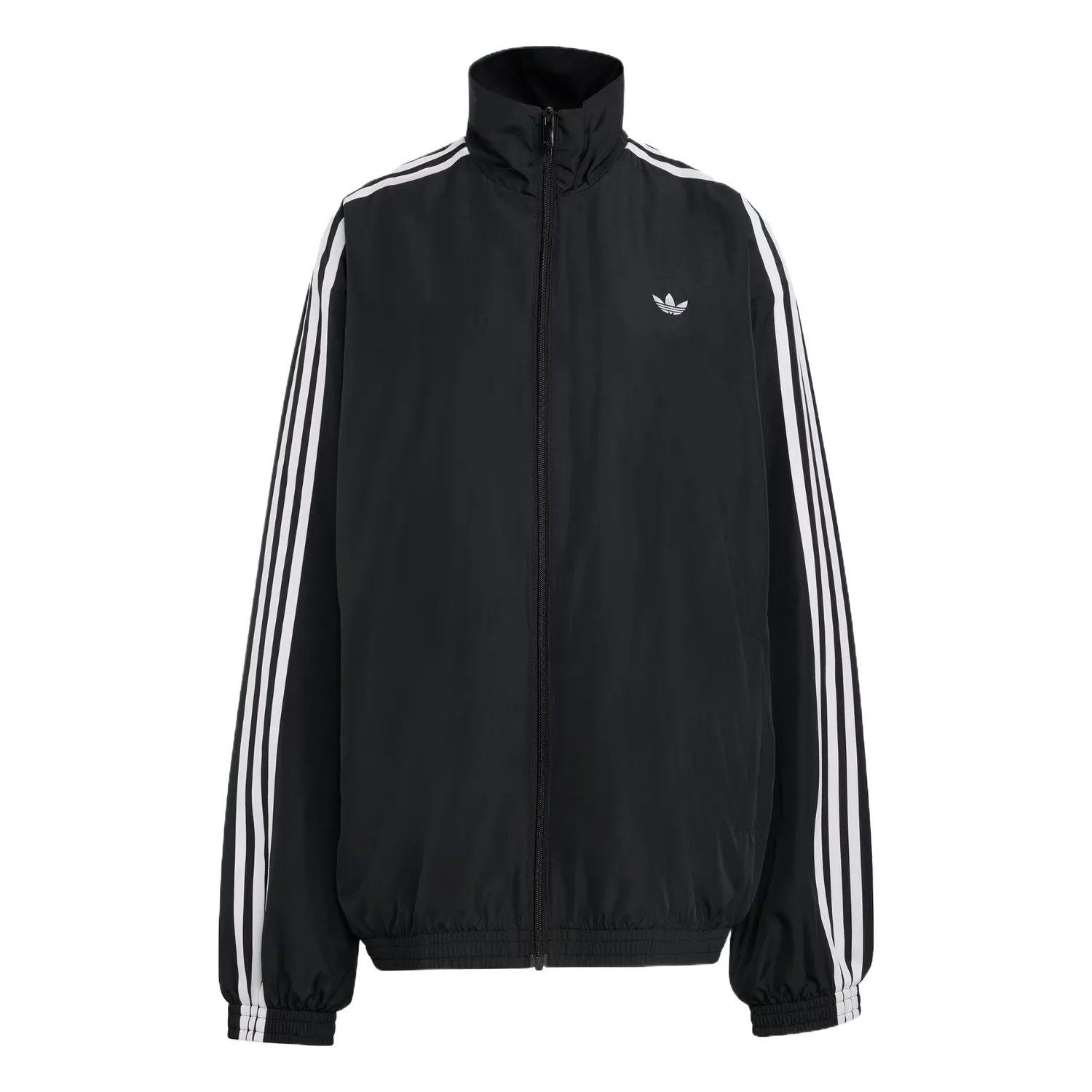 Adidas Adicolor куртка женская черно-белая со стойкой