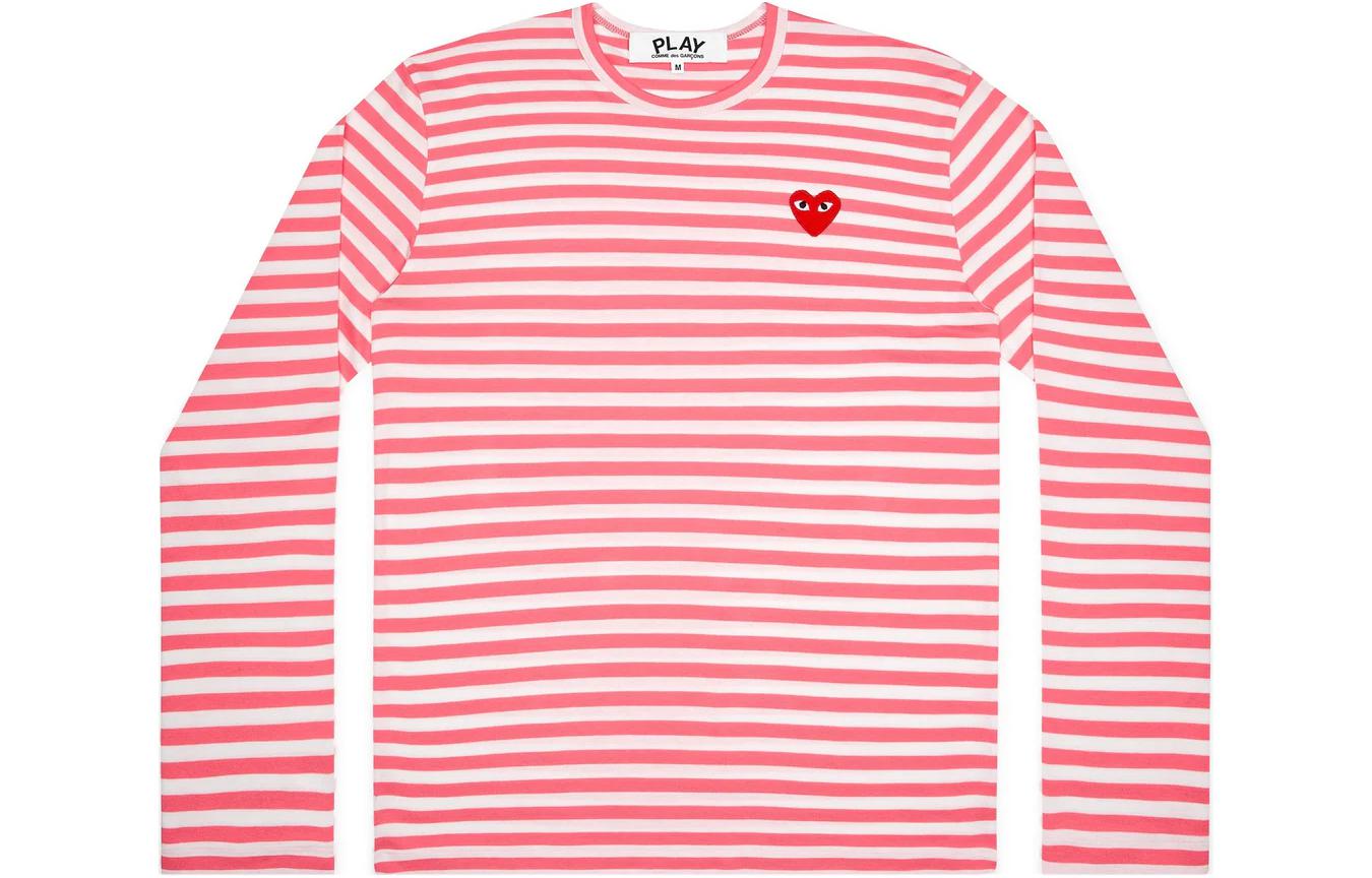 

Comme Des Garcons Play Pastelle полосатая футболка с длинным рукавом CDG Play, розовый