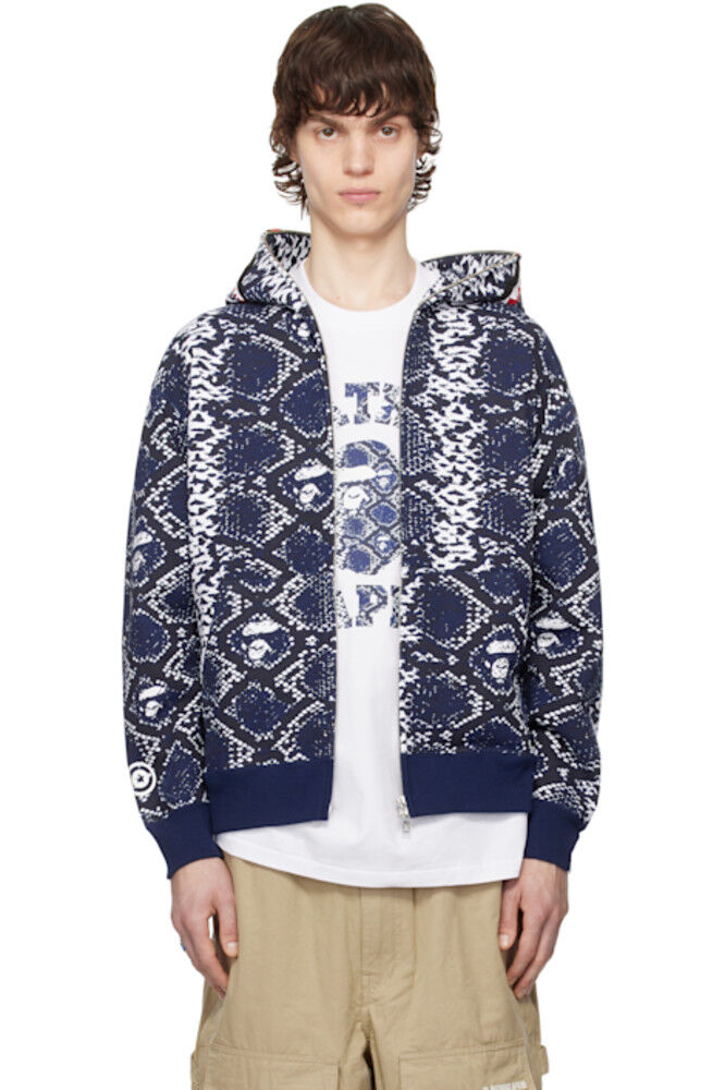 

Эксклюзивная толстовка SSENSE Blue Shark BAPE