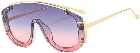 

Модные солнцезащитные очки большого размера 2027 года для женщин, в стиле ретро, ​​с градиентным переходом цвета, для мужчин, с защитой от УФ-излучения UV400 MTZJH, Gray Pink Gradient