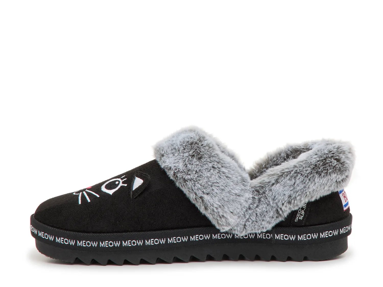 Тапочки Skechers BOBS Slip-Ins Cozy Kiss Meow Slipper, черный — фото 3