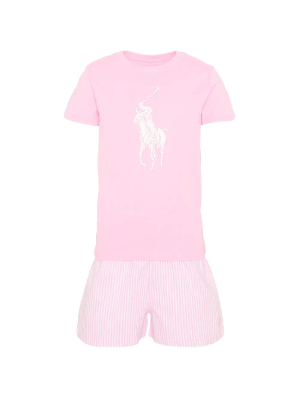 Полосатая пижама Polo Ralph Lauren Kids, розовый