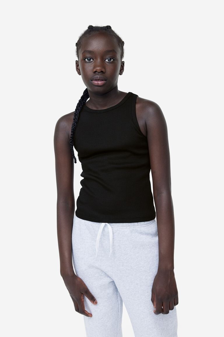 

Майка из хлопка в рубчик H&M