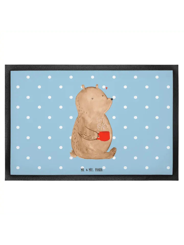 

Коврик Mr & Mrs Panda Bär Kaffee ohne Spruch, цвет blau pastell