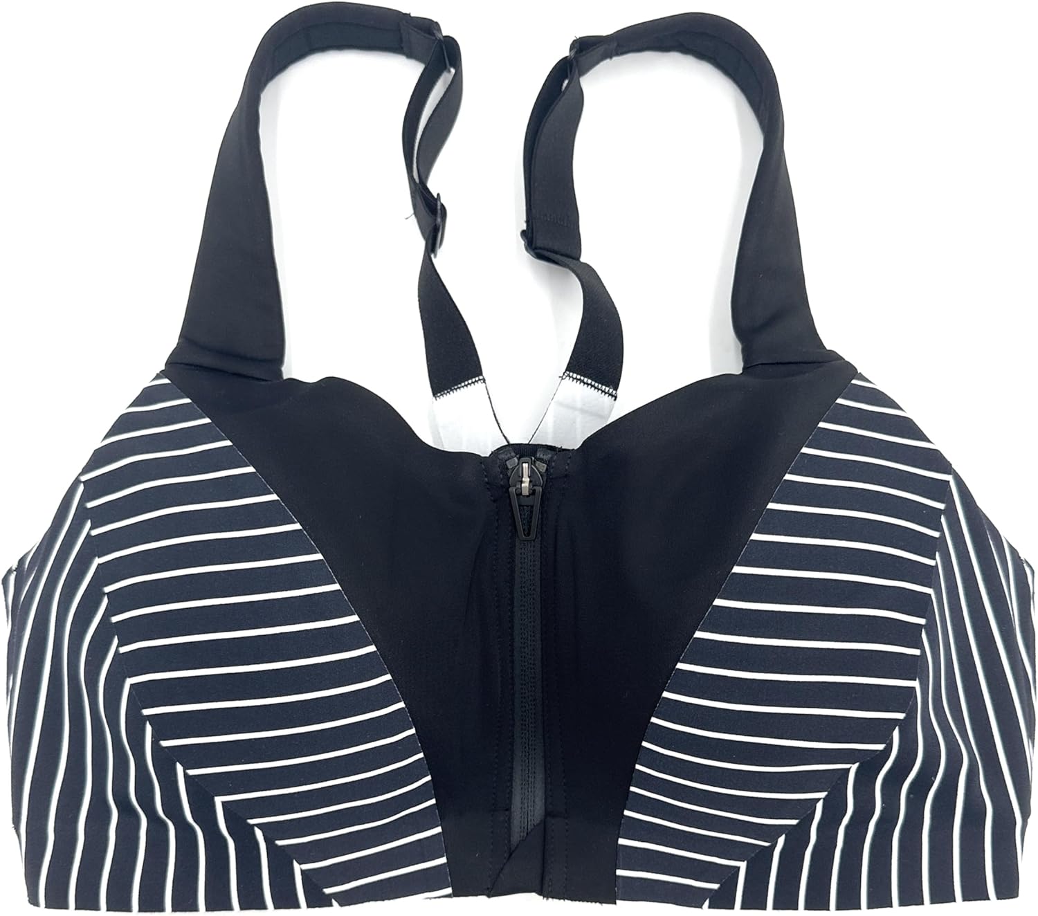 

Спортивный бюстгальтер Victoria's Secret VSX Knockout с закрытым передом, Black White Stripe