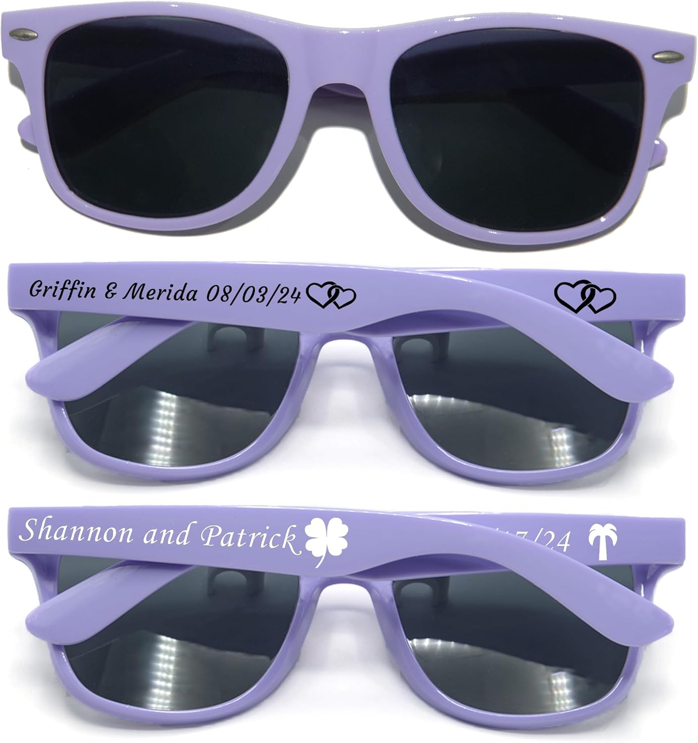 

40 штук солнцезащитных очков на заказ, персонализированные сувениры для вечеринок, свадеб, гостей, музыкальных шоу, дней рождения, девичников, подружек невесты, сада, выпускного бала 2024 года (лавандовый цвет) GZLDGIFTS, Lavender