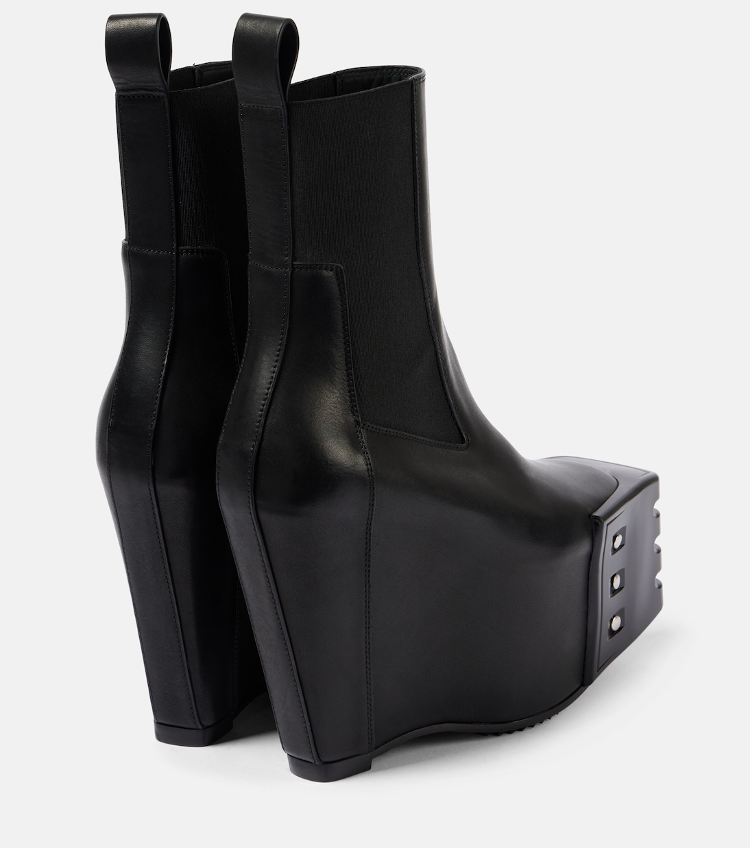 Ботинки челси Porterville из кожи на танкетке Rick Owens, черный — фото 2