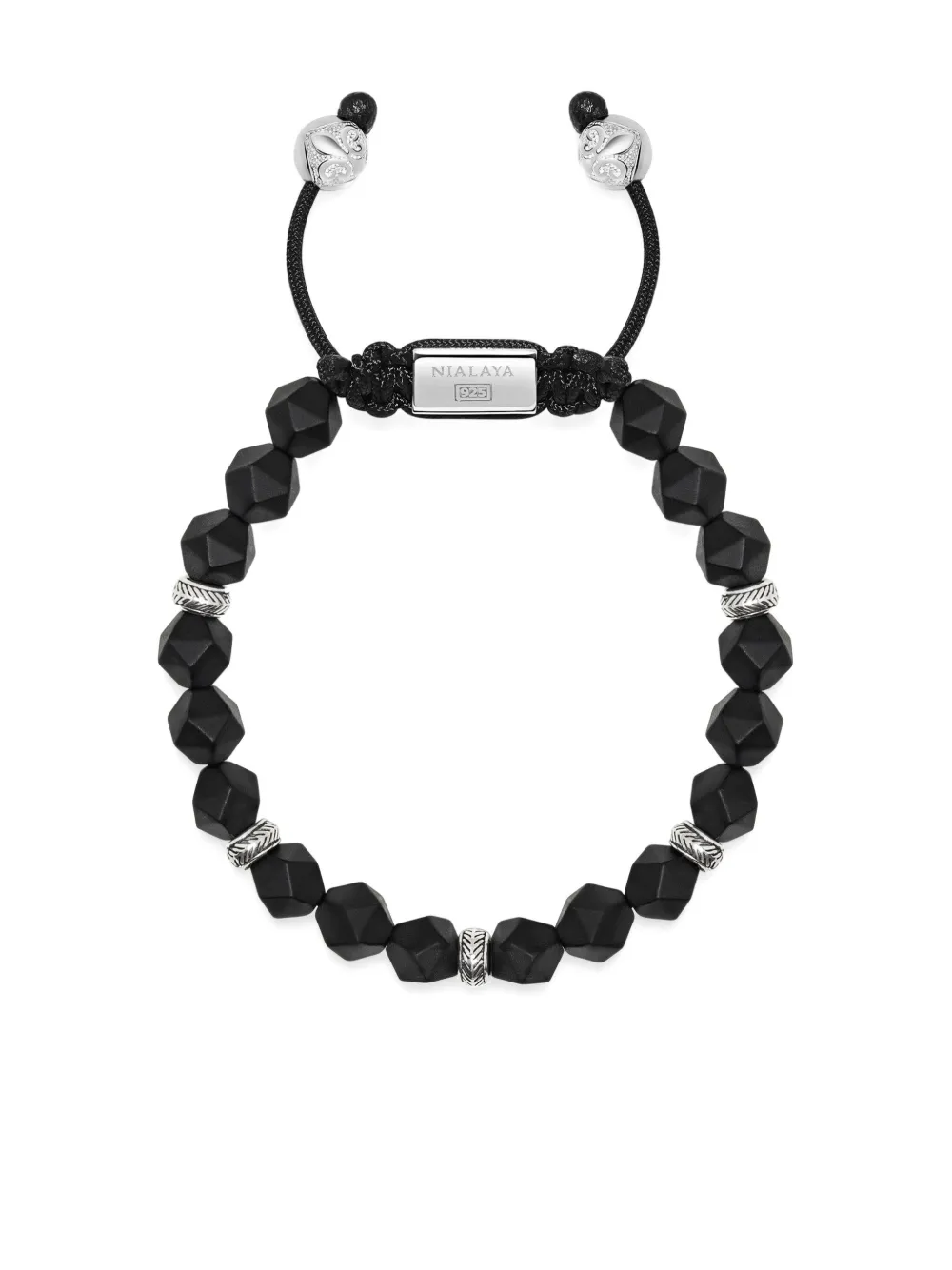 

Браслет из бусин Nialaya Jewelry, серебяный