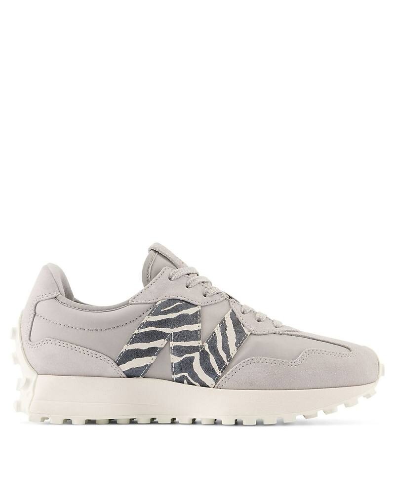 

New Balance – 327 – Кроссовки цвета Grau с деталями в зебра-принте