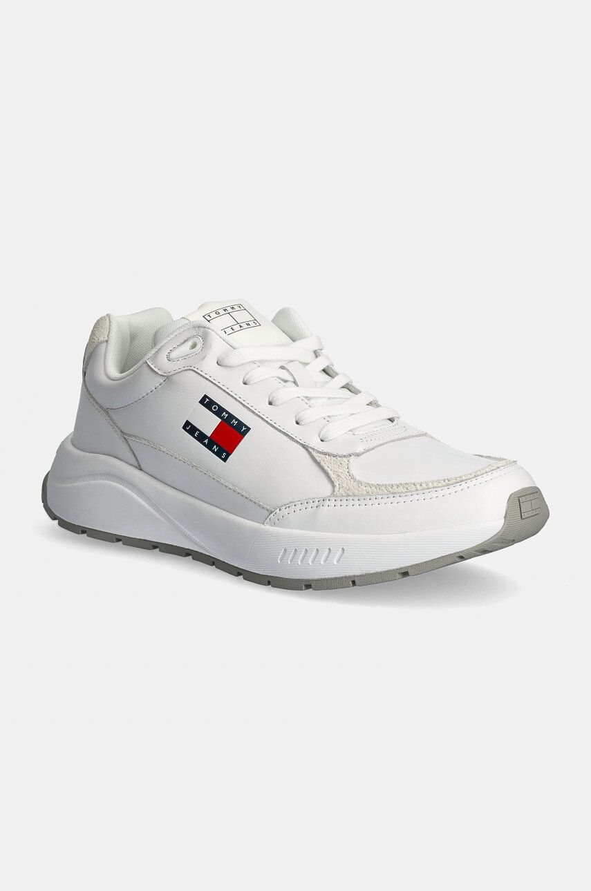 

Кожаные кроссовки Tommy Jeans TJM RUNNER FULL LEATHER ESS, белый