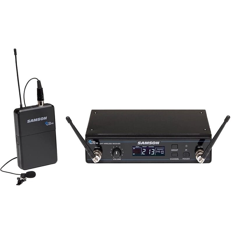 

Микрофон Samson Concert 99 Frequency-Agile UHF Wireless Lavalier Mic Presentation System - D Band (542–566 MHz)