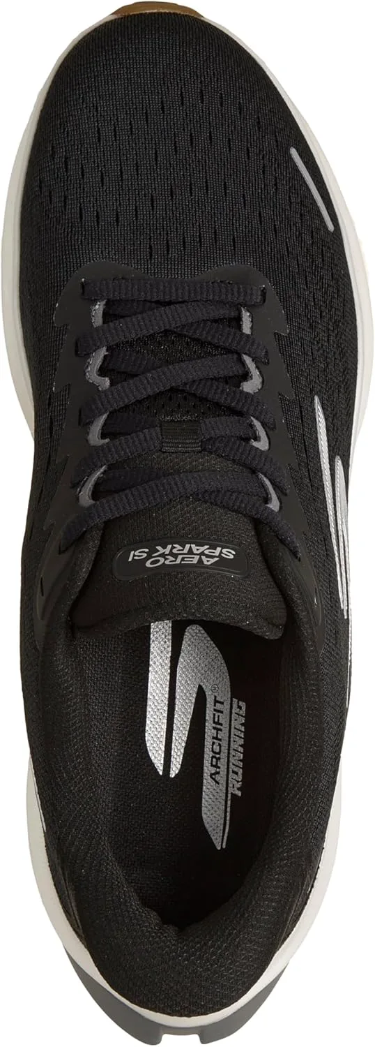 Мужские слипоны Skechers Aero Spark без шнурков, черно-белый — фото 3