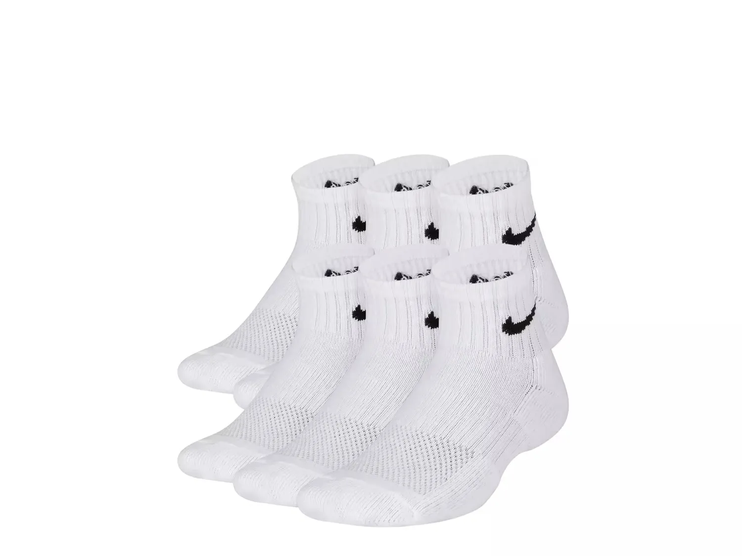 

Детские носки с мягкой подушкой - набор 6 шт. Nike, White