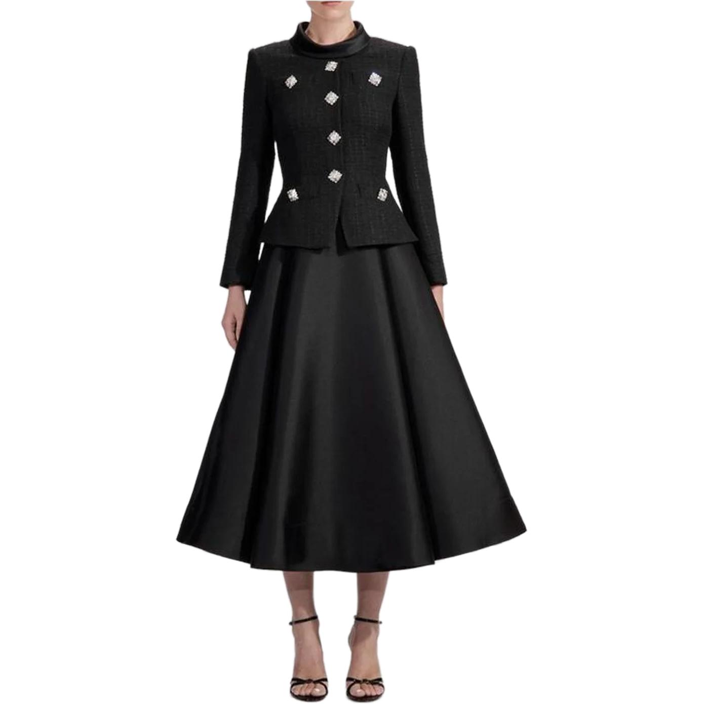 

Платье с длинными рукавами Self Portrait Self-portrait, черный