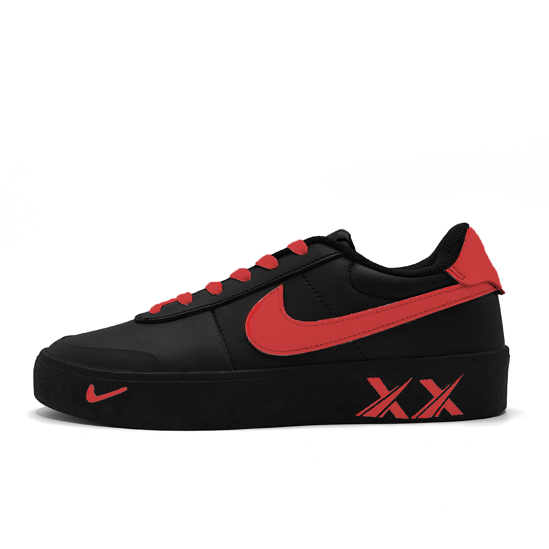 

Nike Court Shot Do You Know Износостойкие низкие кроссовки для скейтбординга Unisex Black Red