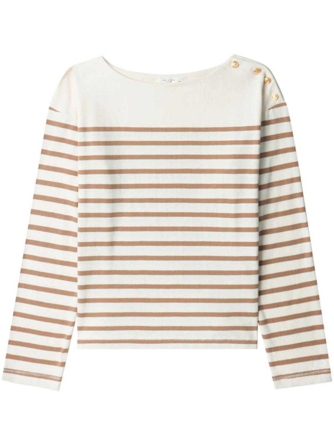 

rag & bone полосатый топ с длинными рукавами, белый