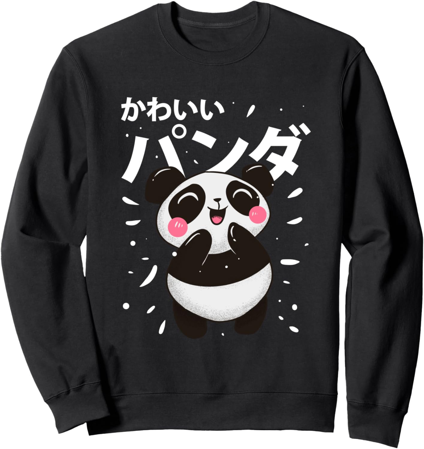 

Толстовка с изображением аниме-панды, забавная толстовка с японским мультфильмом Funny Panda Japanese Anime Gift Dress, черный