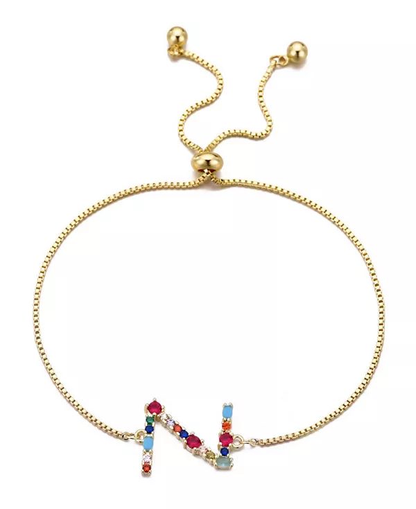 

Браслет-Боло с разноцветными золотыми камнями Adornia, multi-z