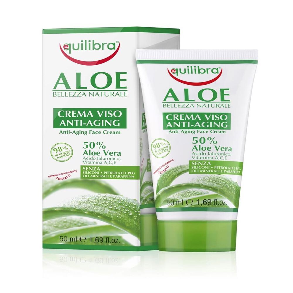 

Крем против морщин Crema facial antiedad de aloe vera Equilibra, 50 мл