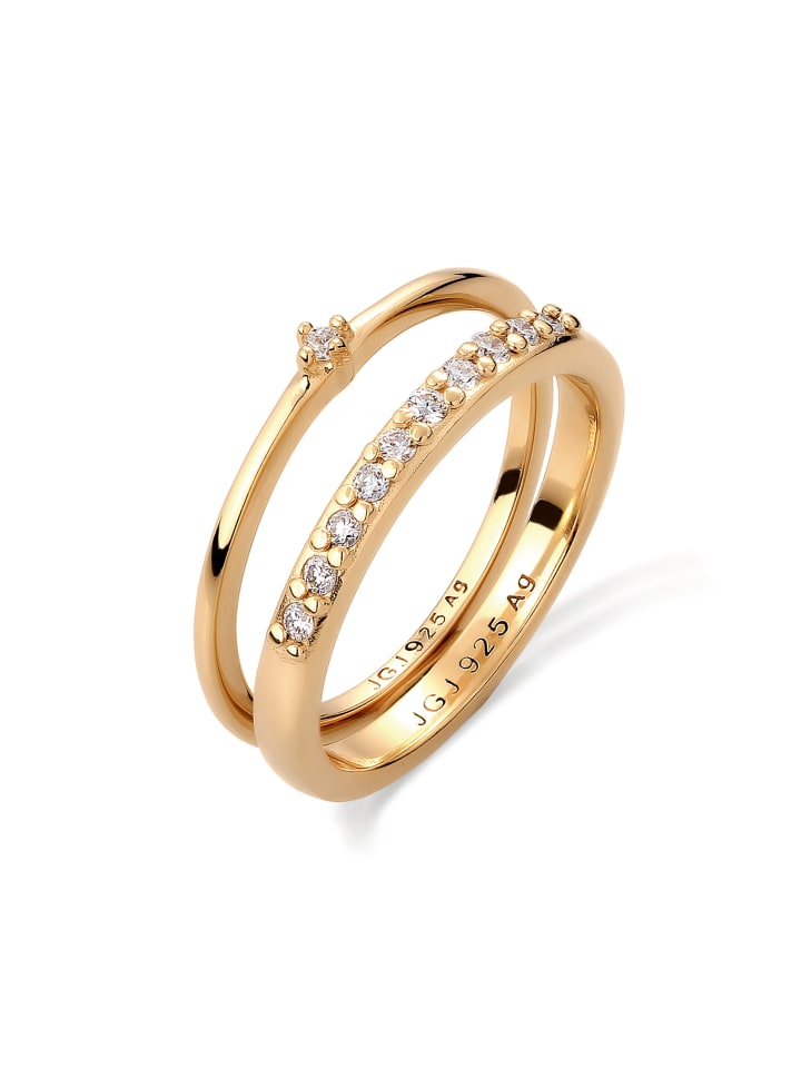 

Elli DIAMONDS Кольцо из серебра 925 пробы с золотым покрытием