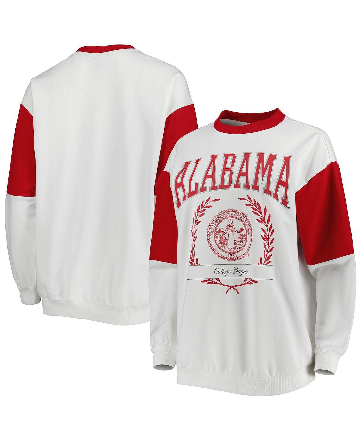 

Женский пуловер-свитшот Crimson Alabama Crimson Tide It's A Vibe «летучая мышь» Gameday Couture