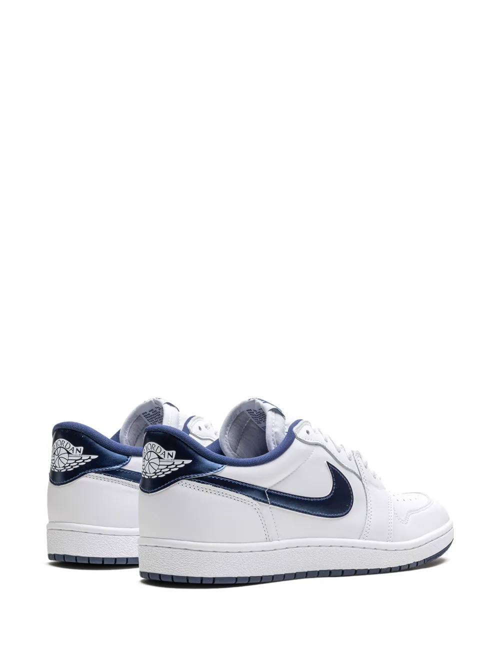 Кроссовки Air Jordan 1 Low 85 Metallic Navy, белый — фото 3