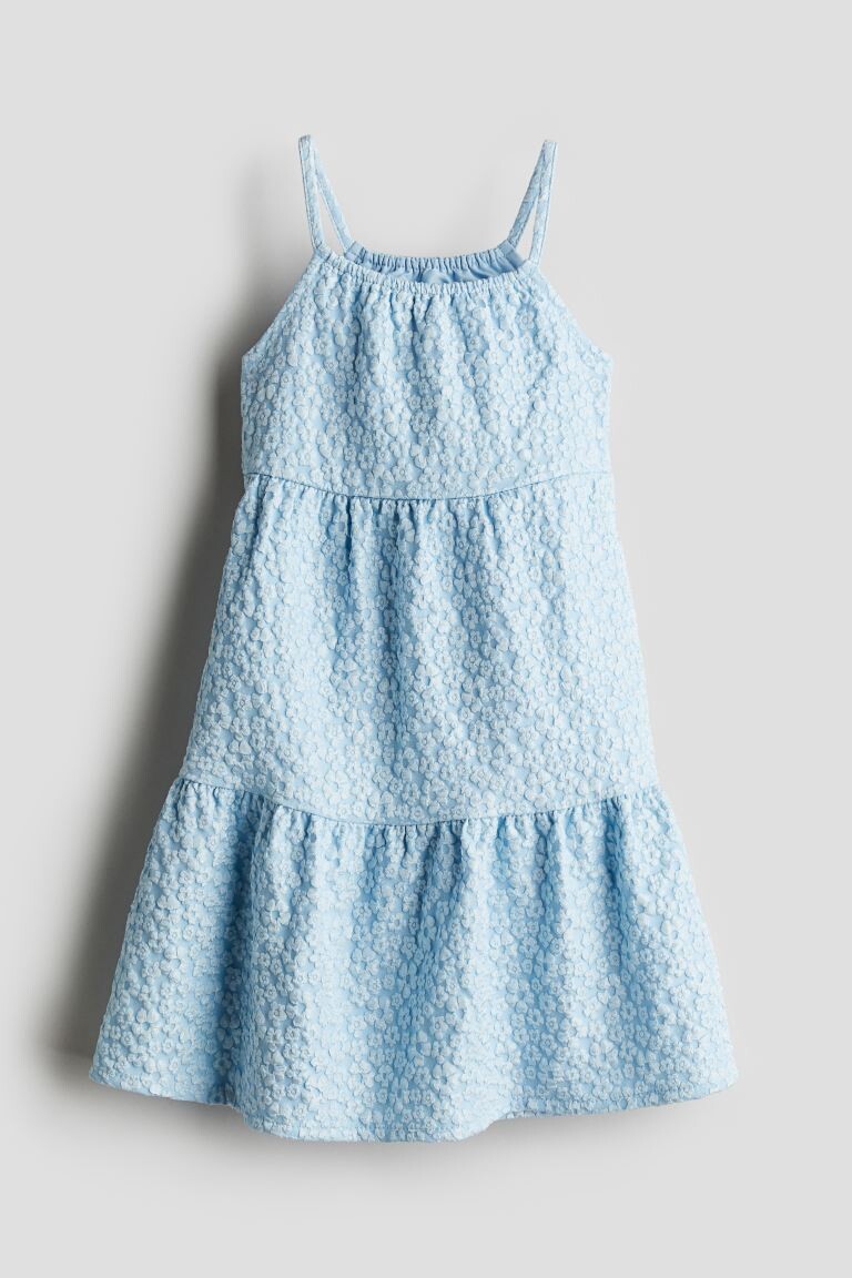 

Ярусное платье из жаккардовой ткани H&M, синий
