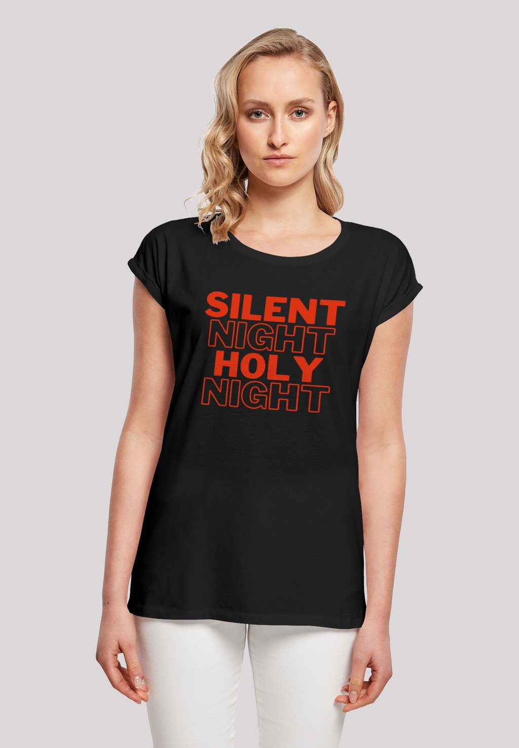 

Футболка с принтом SILENT NIGHT HOLY NIGHT WEIHNACHTEN F4NT4STIC, черный