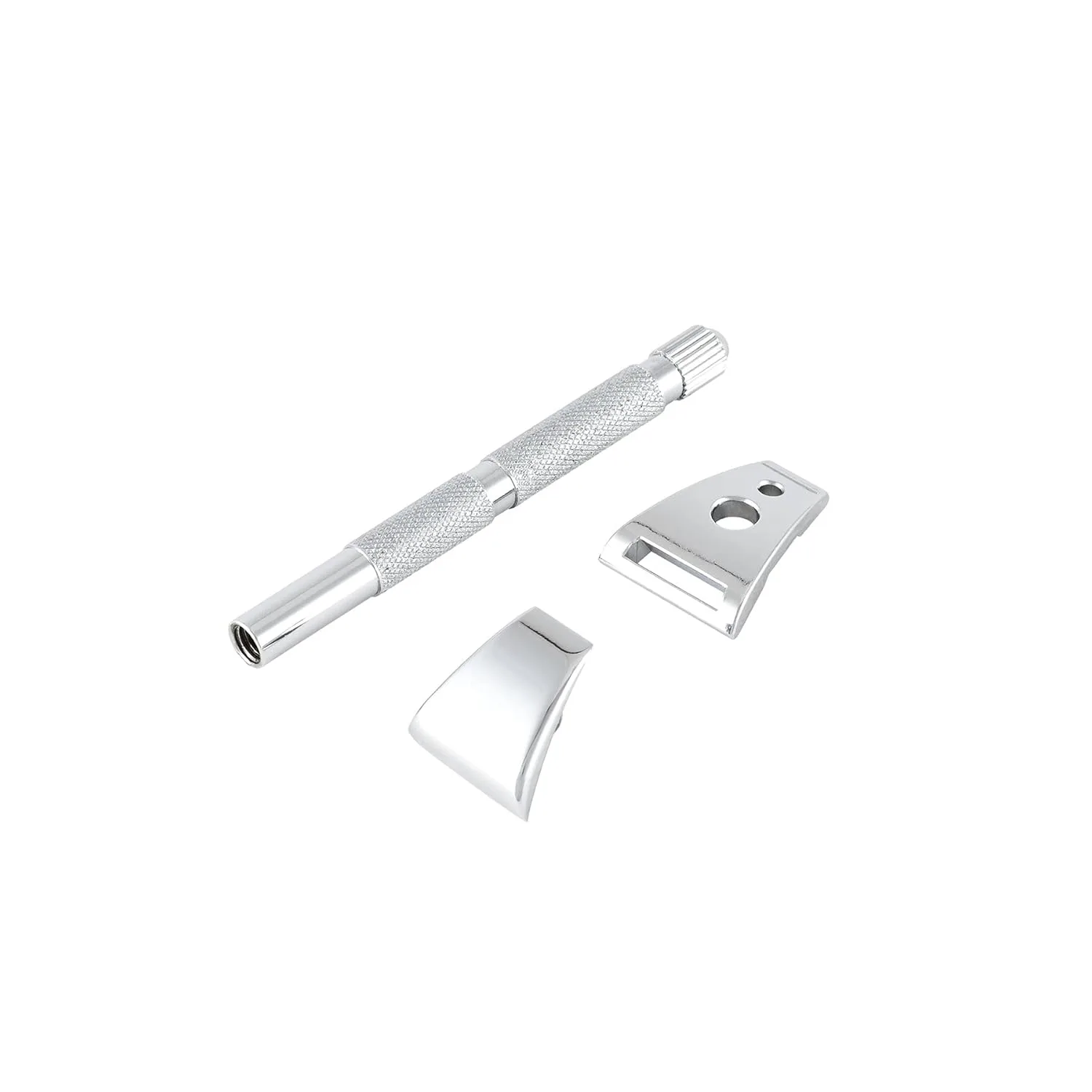 MERKUR 907C Precision Moustache & Eyebrow Razor - яркое хромирование, латунная ручка и литая цинковая головка, ультраузкий дизайн для точного контурирования и детального бритья, Chrome — фото 4