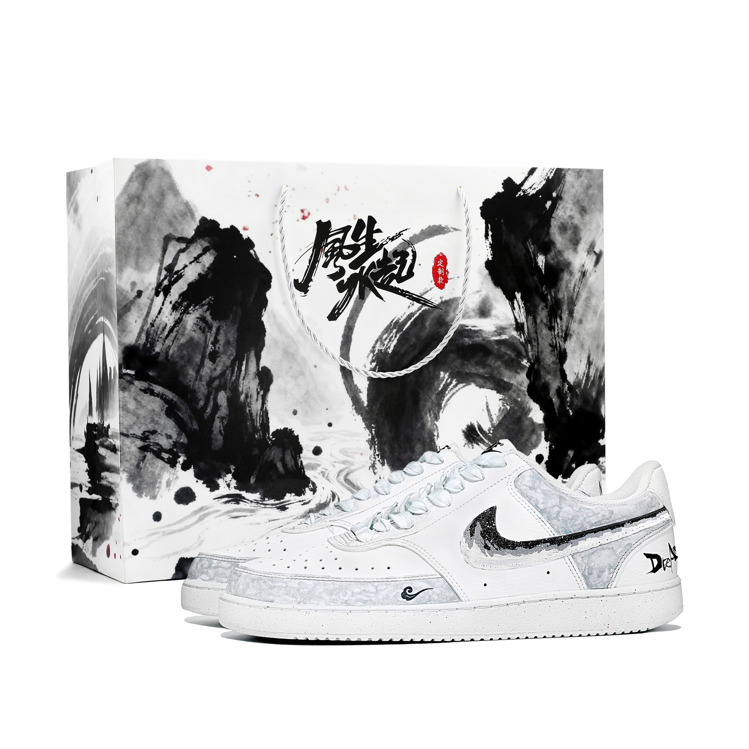 

Nike Кроссовки для скейтбординга Court Vision 1 Fleeting Life In The Realm Of Illusion Cushioning Low top Unisex Black