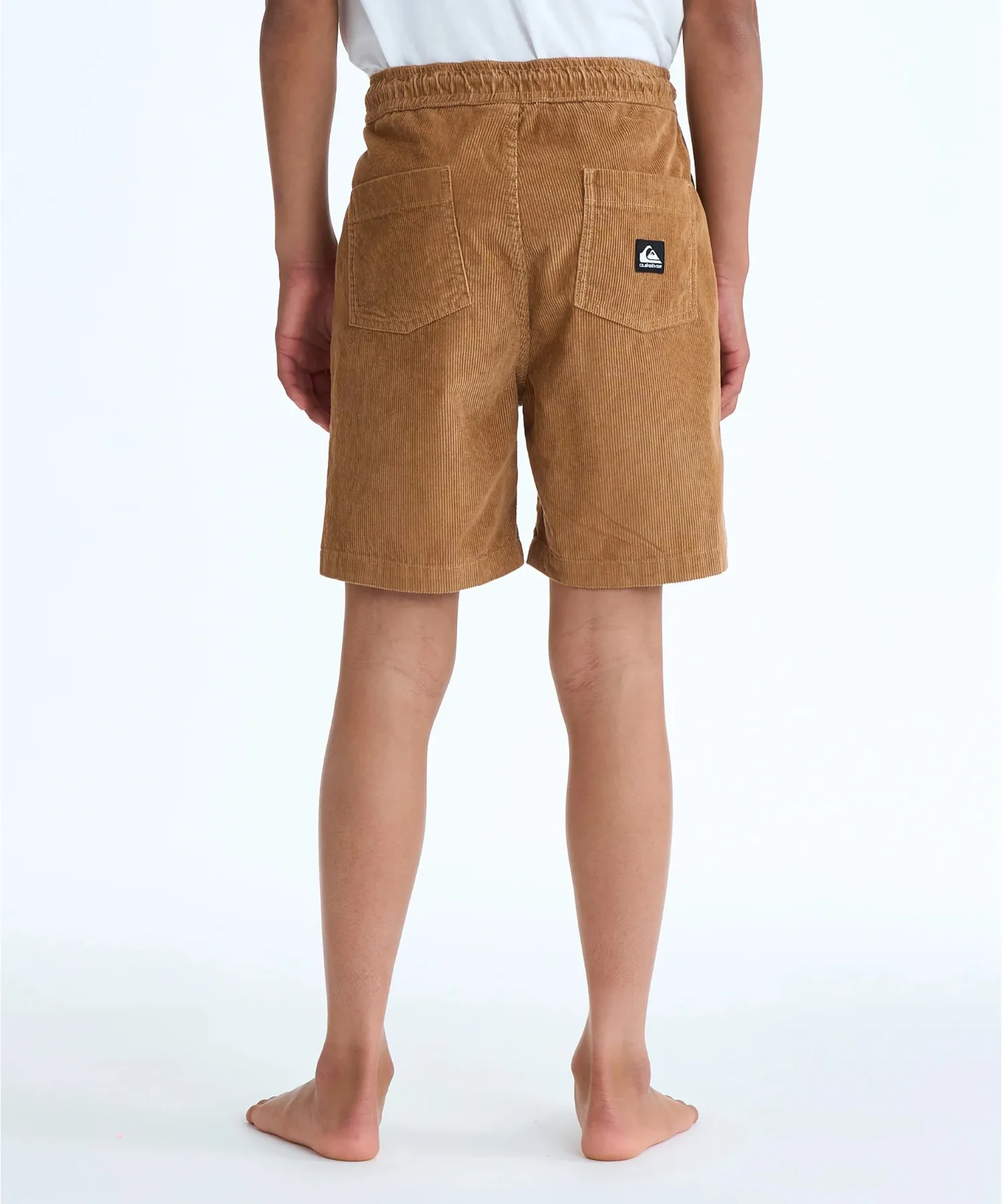 Детские шорты Quiksilver TAXER CORD из вельвета на резинке коричневые — фото 4