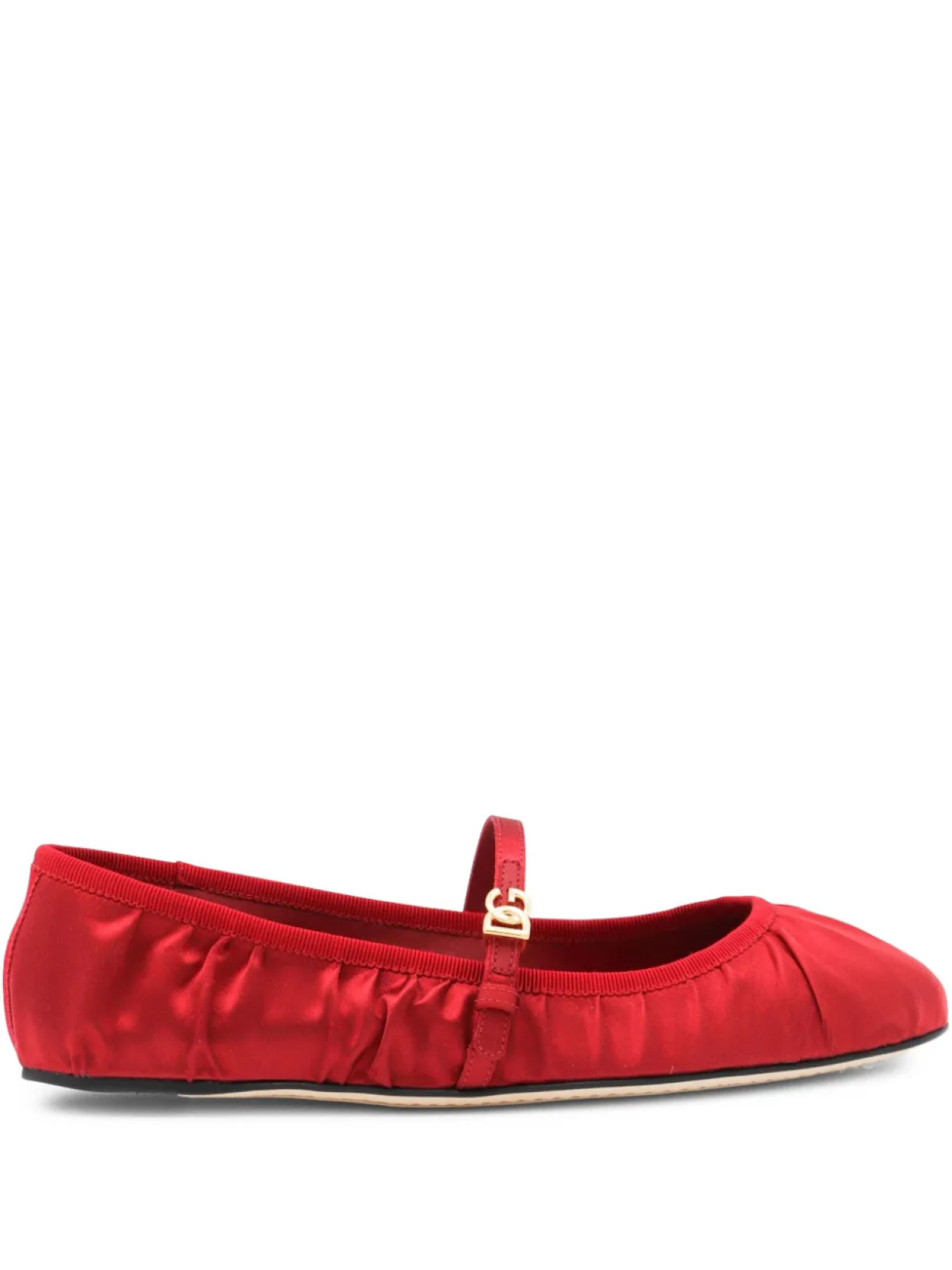 Балетки с пряжкой-логотипом Dolce & Gabbana, красный