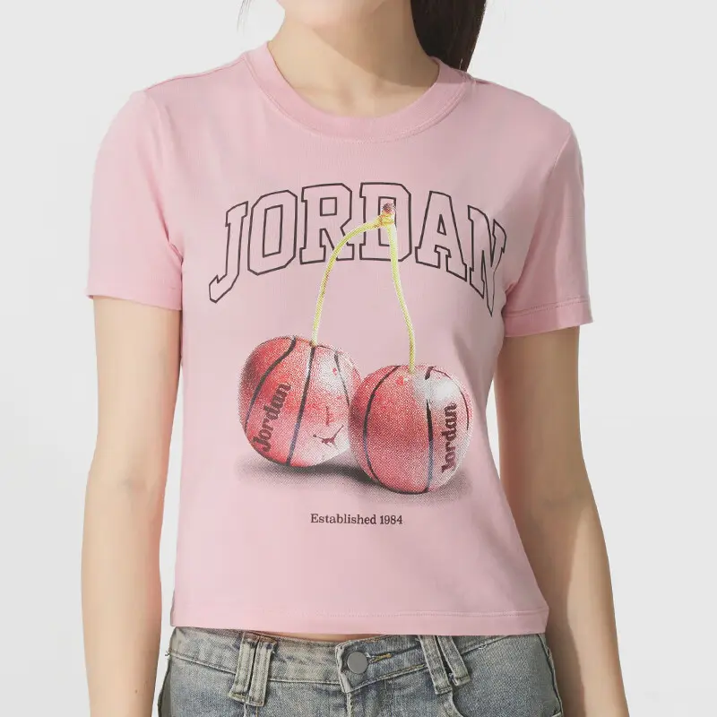 Jordan Футболка женская розовая — фото 3