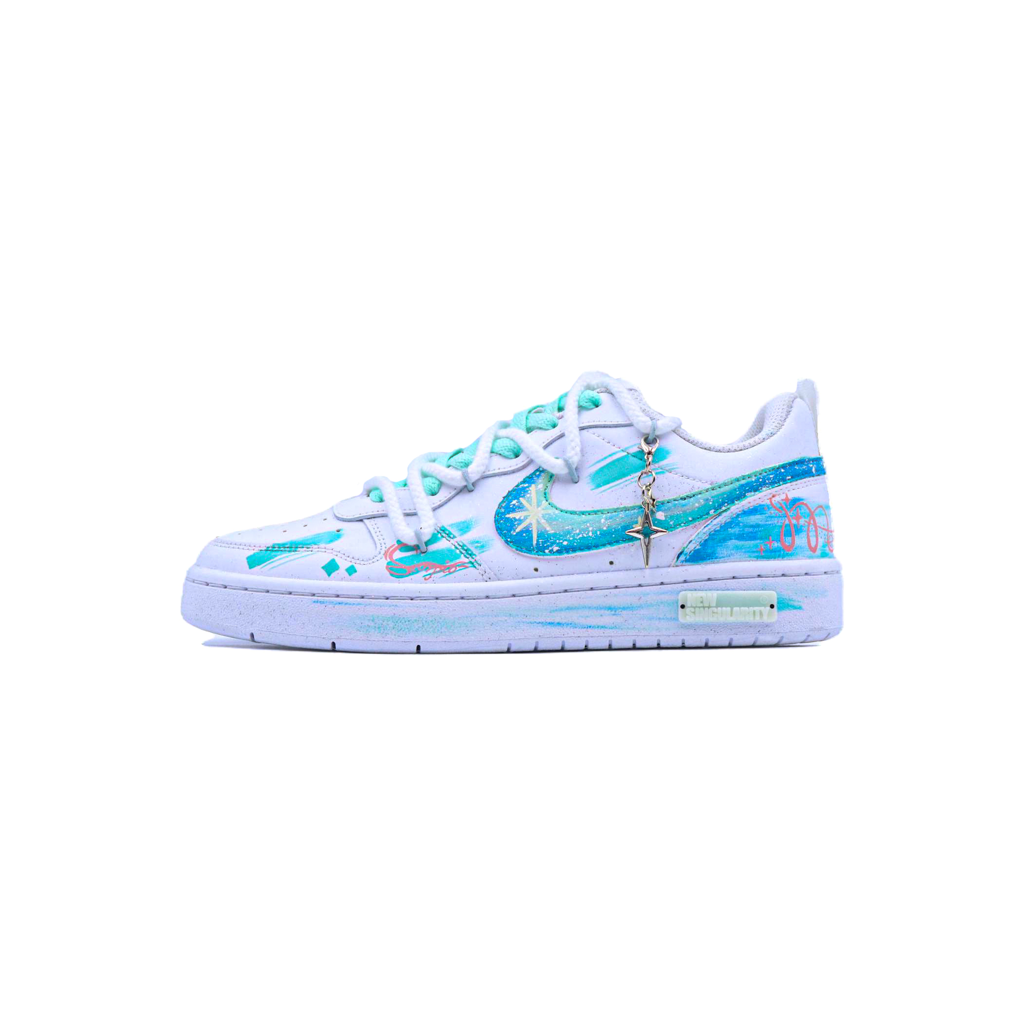 

Детские кроссовки для скейтбординга Court Borough2Court Borough Low 2 для подростков Nike, белый/синий/зеленый