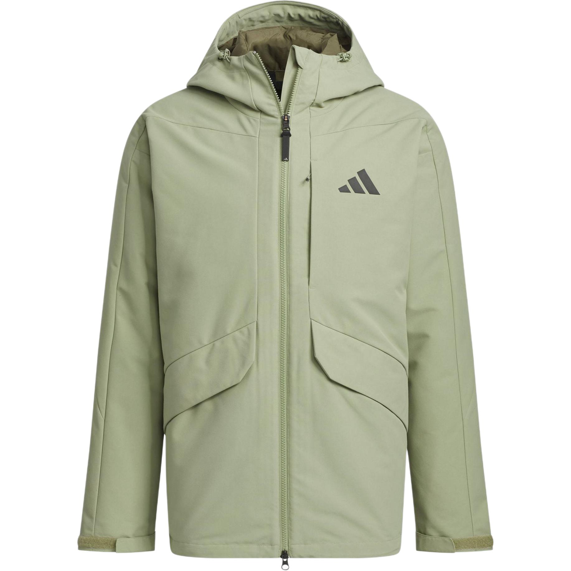 

Куртка пуховая мужская палаточного зеленого цвета Adidas, Зеленый, Куртка пуховая мужская палаточного зеленого цвета Adidas